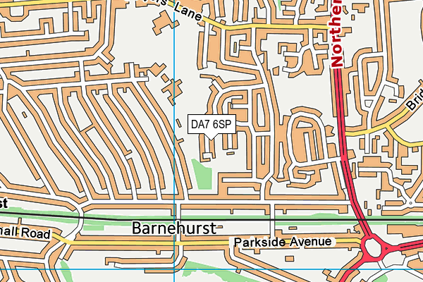 DA7 6SP map - OS VectorMap District (Ordnance Survey)