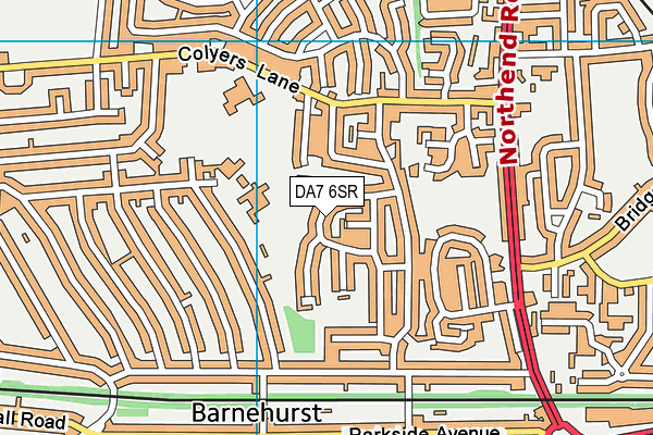 DA7 6SR map - OS VectorMap District (Ordnance Survey)