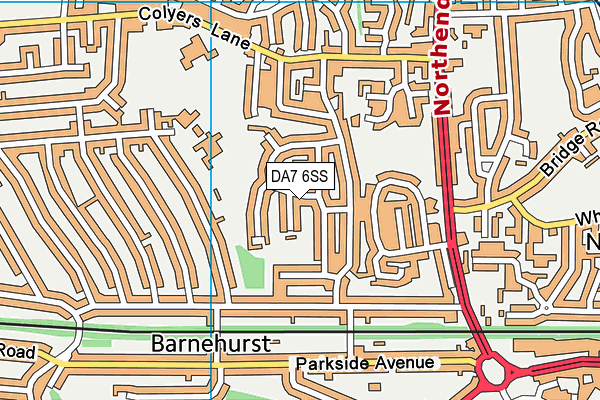 DA7 6SS map - OS VectorMap District (Ordnance Survey)