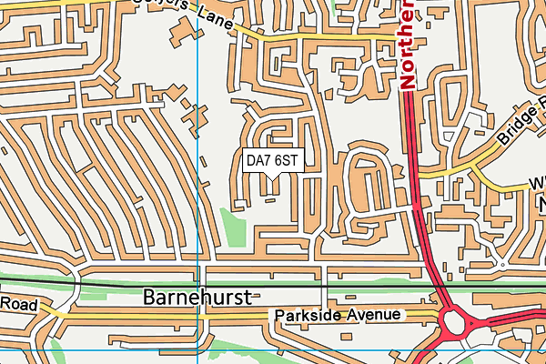 DA7 6ST map - OS VectorMap District (Ordnance Survey)