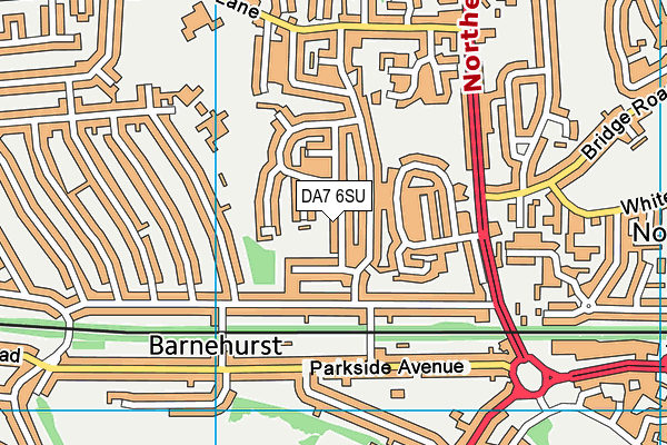DA7 6SU map - OS VectorMap District (Ordnance Survey)