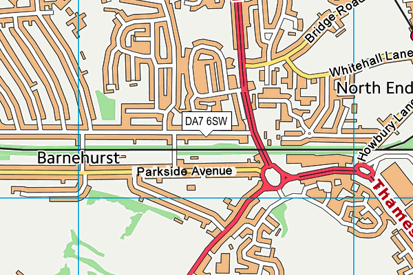 DA7 6SW map - OS VectorMap District (Ordnance Survey)