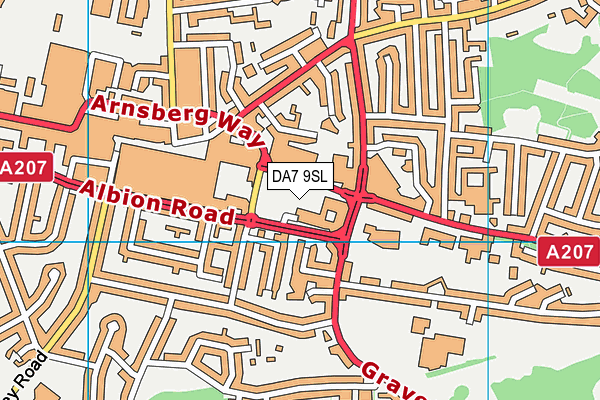 DA7 9SL map - OS VectorMap District (Ordnance Survey)