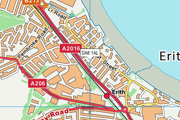 DA8 1AL map - OS VectorMap District (Ordnance Survey)