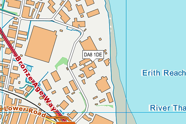 DA8 1DE map - OS VectorMap District (Ordnance Survey)