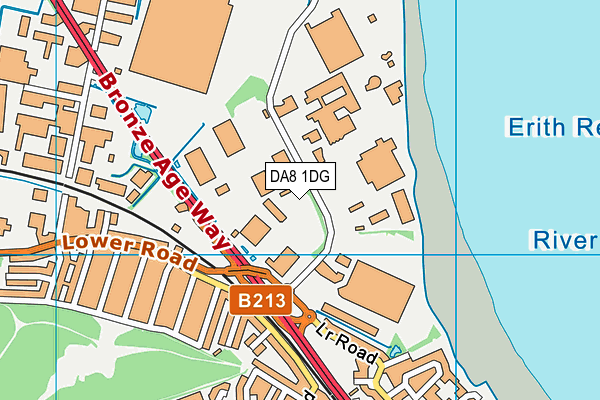 DA8 1DG map - OS VectorMap District (Ordnance Survey)