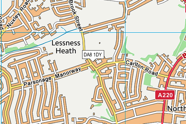 DA8 1DY map - OS VectorMap District (Ordnance Survey)