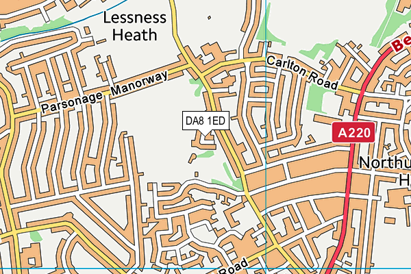 DA8 1ED map - OS VectorMap District (Ordnance Survey)