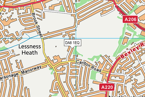 DA8 1EQ map - OS VectorMap District (Ordnance Survey)