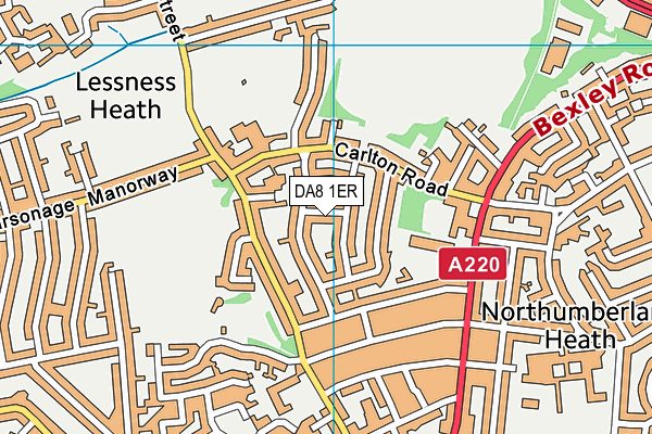 DA8 1ER map - OS VectorMap District (Ordnance Survey)