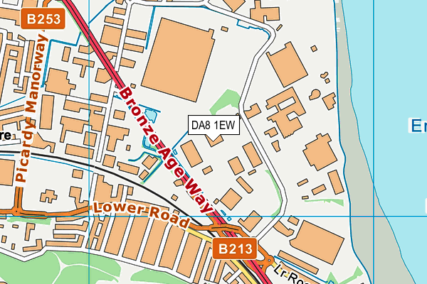 DA8 1EW map - OS VectorMap District (Ordnance Survey)