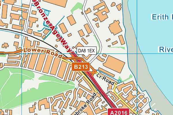 DA8 1EX map - OS VectorMap District (Ordnance Survey)