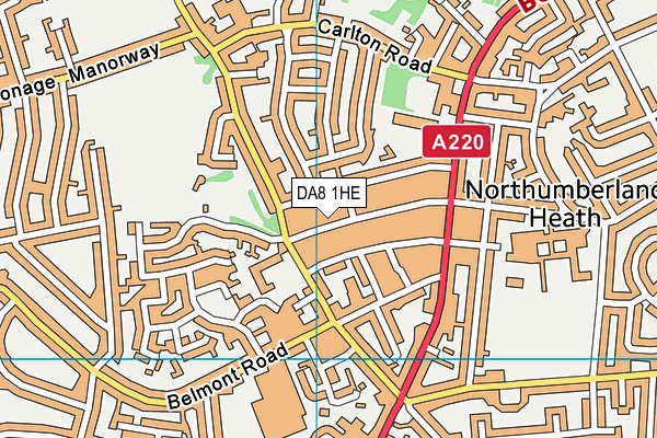 DA8 1HE map - OS VectorMap District (Ordnance Survey)