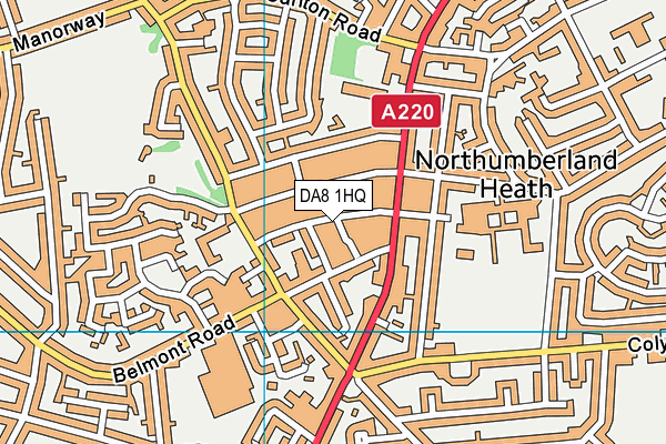 DA8 1HQ map - OS VectorMap District (Ordnance Survey)