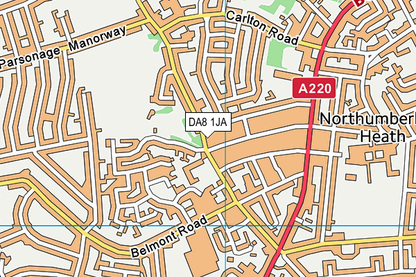 DA8 1JA map - OS VectorMap District (Ordnance Survey)