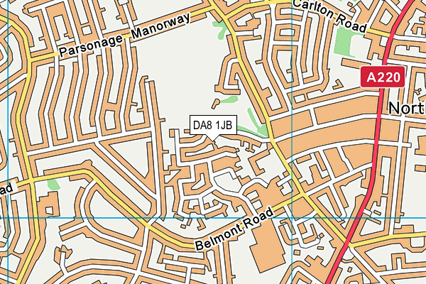 Northumberland Heath Recreation Ground map (DA8 1JB) - OS VectorMap District (Ordnance Survey)