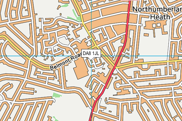 DA8 1JL map - OS VectorMap District (Ordnance Survey)
