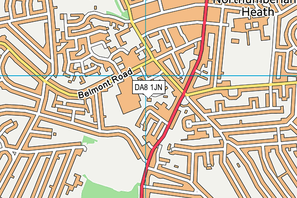 DA8 1JN map - OS VectorMap District (Ordnance Survey)
