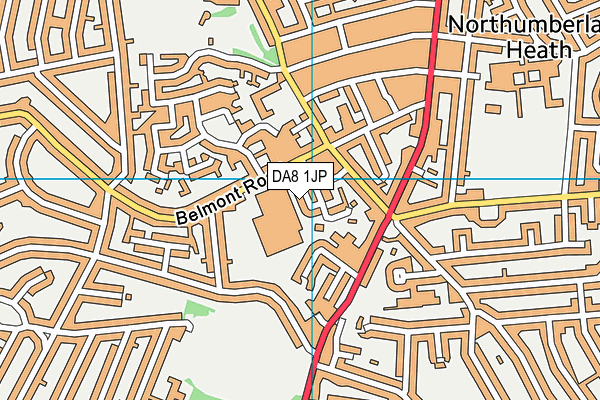 DA8 1JP map - OS VectorMap District (Ordnance Survey)
