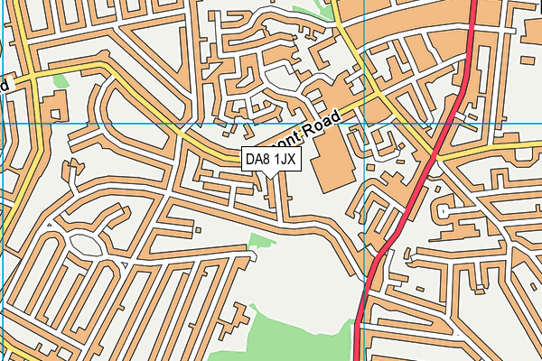 DA8 1JX map - OS VectorMap District (Ordnance Survey)