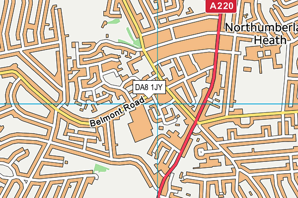 DA8 1JY map - OS VectorMap District (Ordnance Survey)