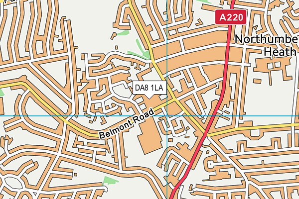 DA8 1LA map - OS VectorMap District (Ordnance Survey)