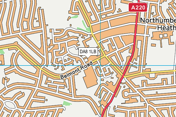 DA8 1LB map - OS VectorMap District (Ordnance Survey)