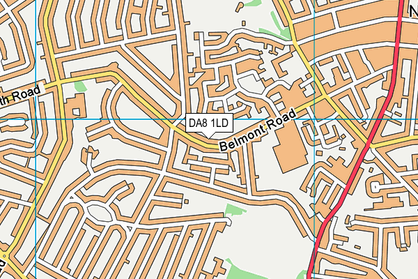DA8 1LD map - OS VectorMap District (Ordnance Survey)