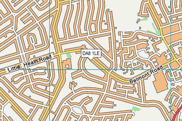 DA8 1LE map - OS VectorMap District (Ordnance Survey)