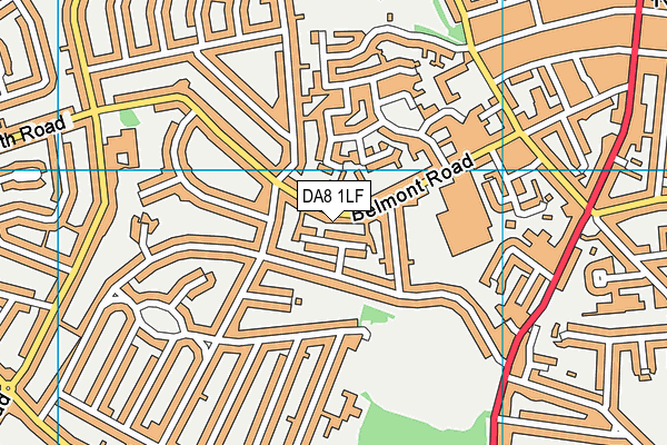 DA8 1LF map - OS VectorMap District (Ordnance Survey)