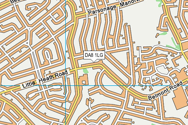 DA8 1LG map - OS VectorMap District (Ordnance Survey)
