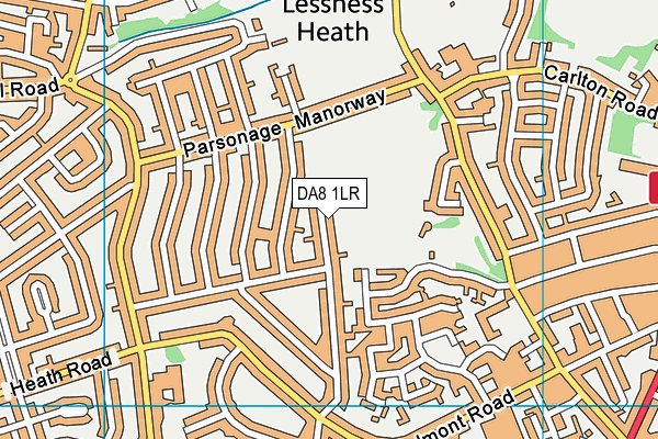 DA8 1LR map - OS VectorMap District (Ordnance Survey)