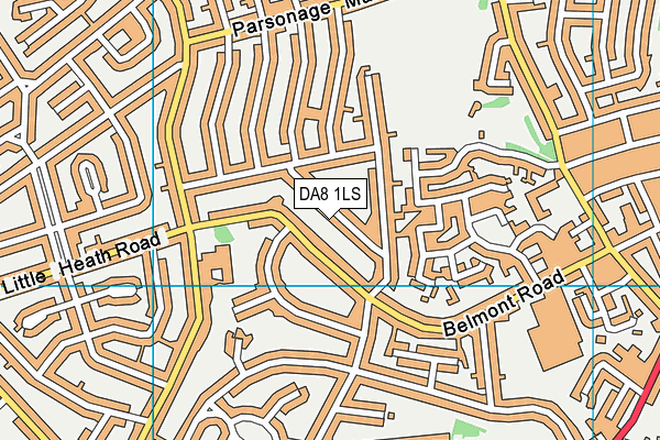 DA8 1LS map - OS VectorMap District (Ordnance Survey)