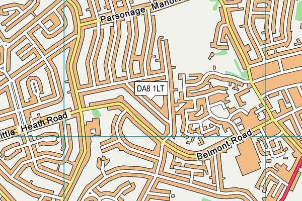 DA8 1LT map - OS VectorMap District (Ordnance Survey)