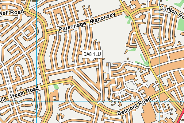 DA8 1LU map - OS VectorMap District (Ordnance Survey)