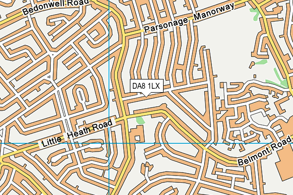 DA8 1LX map - OS VectorMap District (Ordnance Survey)