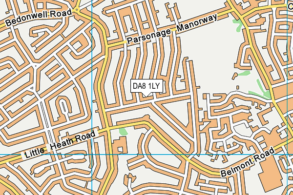 DA8 1LY map - OS VectorMap District (Ordnance Survey)