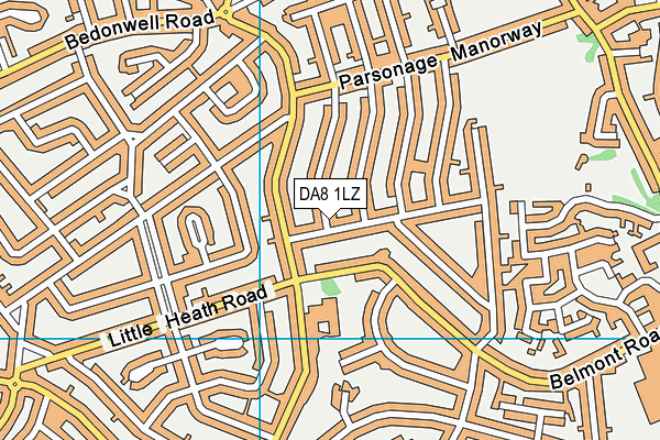 DA8 1LZ map - OS VectorMap District (Ordnance Survey)