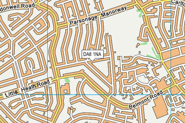 DA8 1NA map - OS VectorMap District (Ordnance Survey)