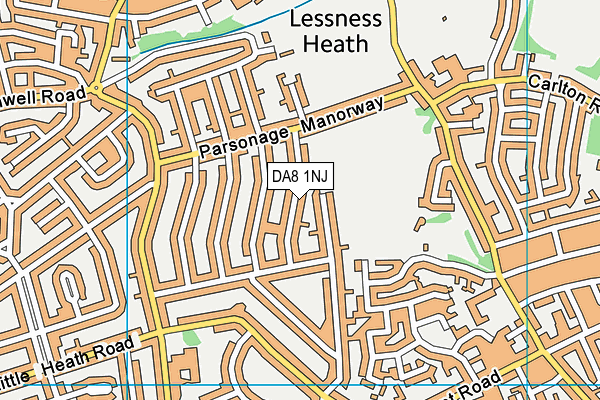 DA8 1NJ map - OS VectorMap District (Ordnance Survey)