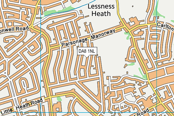 DA8 1NL map - OS VectorMap District (Ordnance Survey)