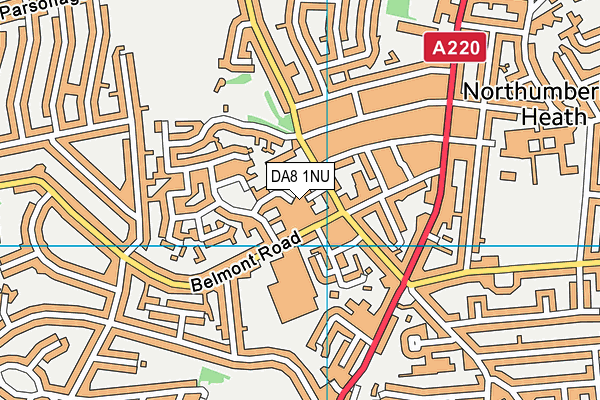 DA8 1NU map - OS VectorMap District (Ordnance Survey)