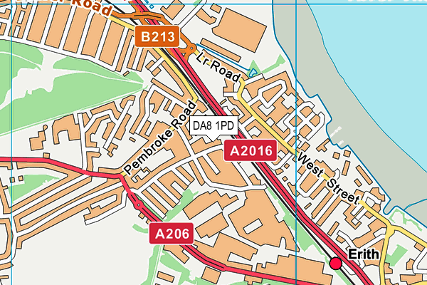 DA8 1PD map - OS VectorMap District (Ordnance Survey)