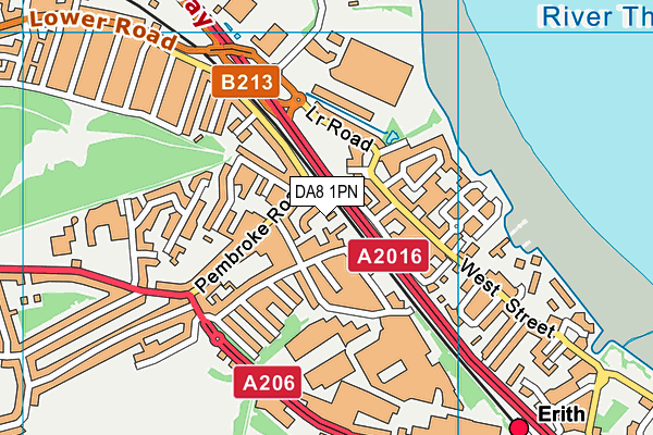 DA8 1PN map - OS VectorMap District (Ordnance Survey)