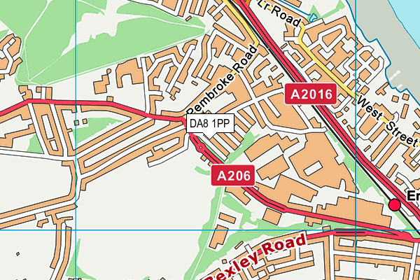 DA8 1PP map - OS VectorMap District (Ordnance Survey)