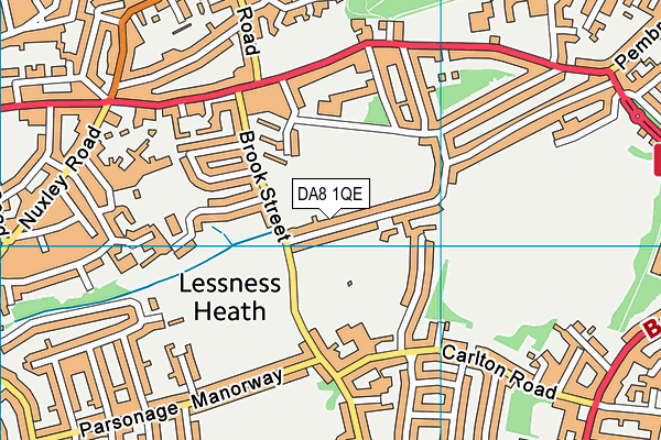 DA8 1QE map - OS VectorMap District (Ordnance Survey)