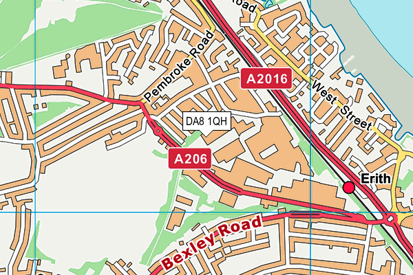 DA8 1QH map - OS VectorMap District (Ordnance Survey)