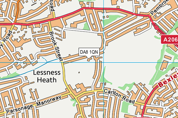 DA8 1QN map - OS VectorMap District (Ordnance Survey)