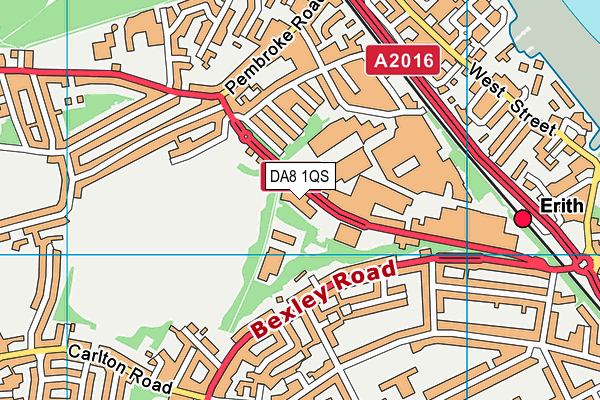 DA8 1QS map - OS VectorMap District (Ordnance Survey)