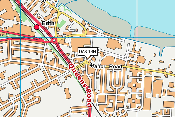 DA8 1SN map - OS VectorMap District (Ordnance Survey)
